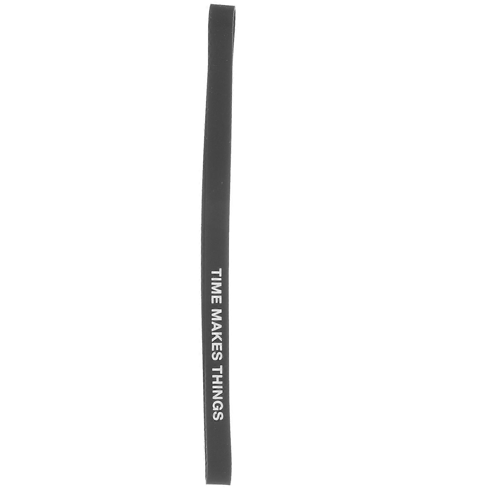 Silicone Bands 3Pcs Flexible Binding Band For Notebook Journal And Pencil Case Black Color Elastic Design