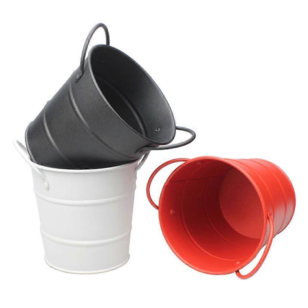 Mini Food Container Iron Bucket for Fries Storage 6Pcs Assorted Color