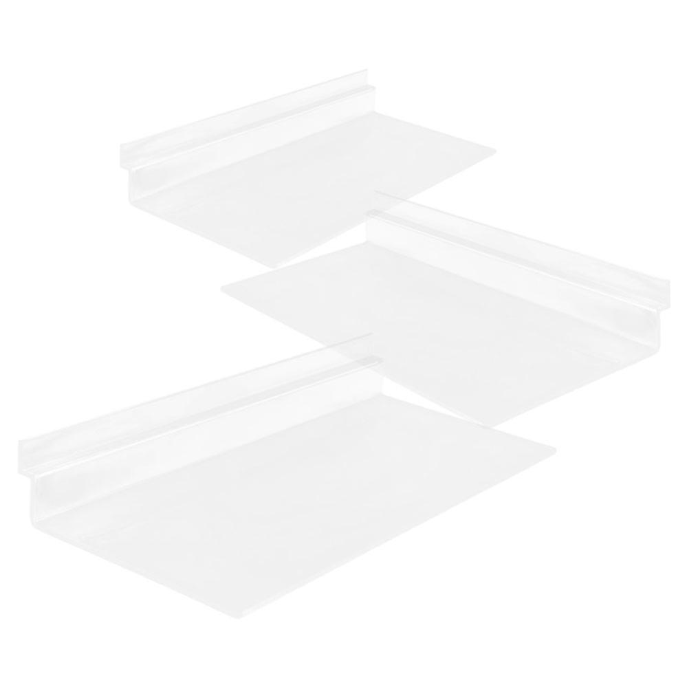 Clear Shoe Display Rack Slatwall Slot Display for 9Pcs Storage