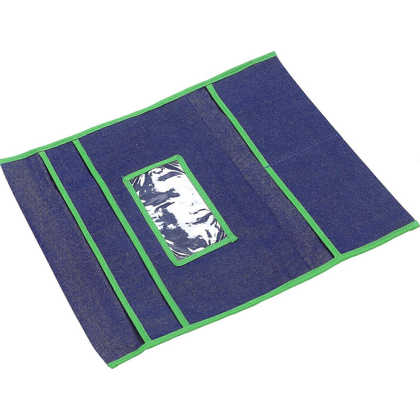 Blue Chair Back Storage Bag for Storage Use 5Pcs Polyester Organizer