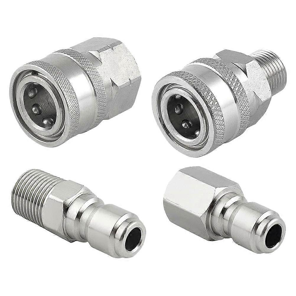 Pressure Washer Stainless Steel Quick Connect Adapter for 16Pcs Kit