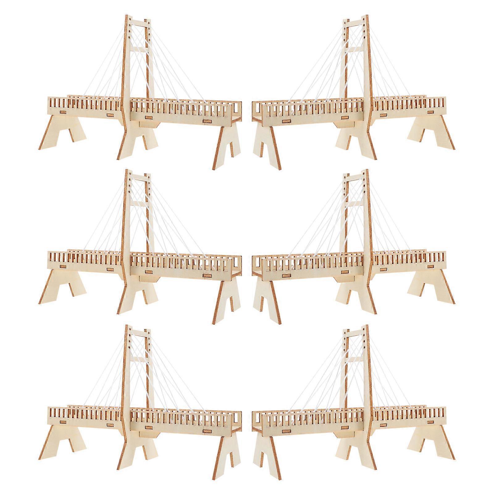 DIY Cable-Stayed Bridge Kit Wooden Stem Science Project for 30Sets