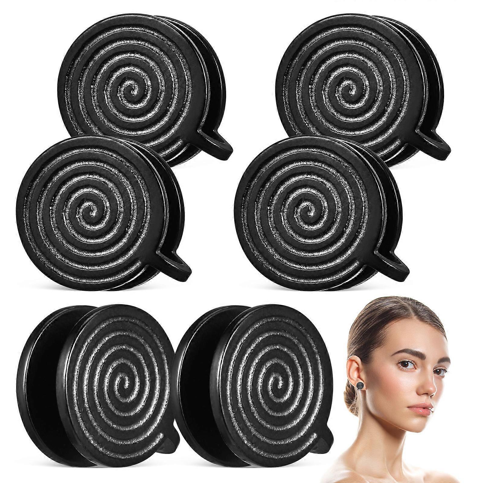 Pressure Clip on Ear Cuff Circular Stainless Steel Statement 9Pairs