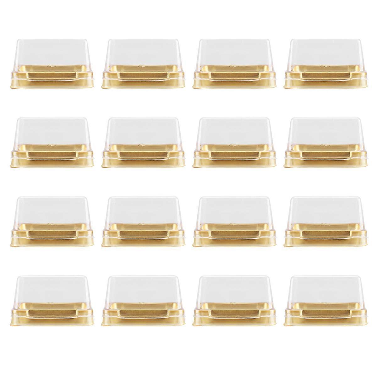 Square Cake Box Packaging Protection Wedding 6.5X6.5X4CM Plastic 100Pcs