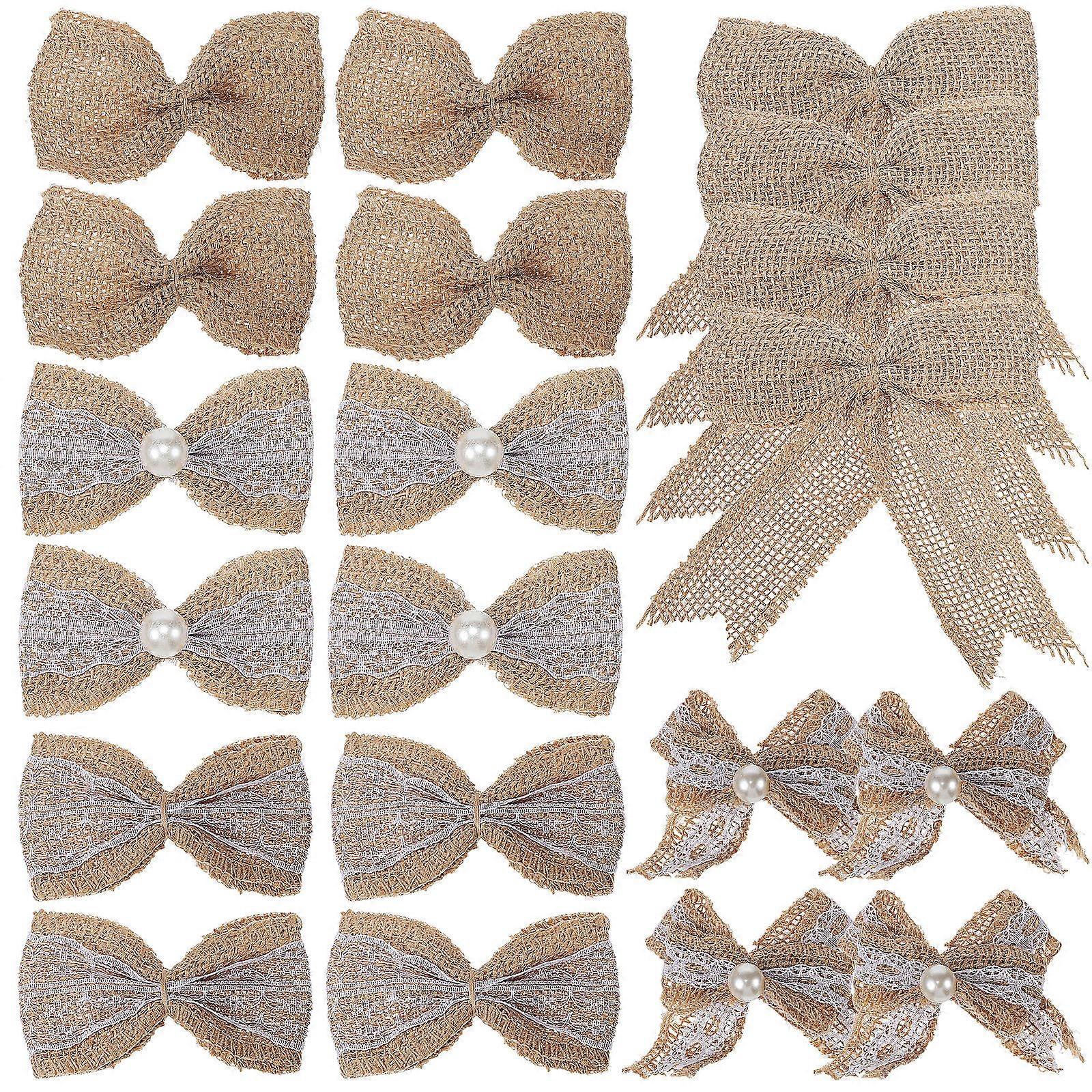 Wrapping Bows Burlap Bows Decorative 100Pcs for Handmade Crafts