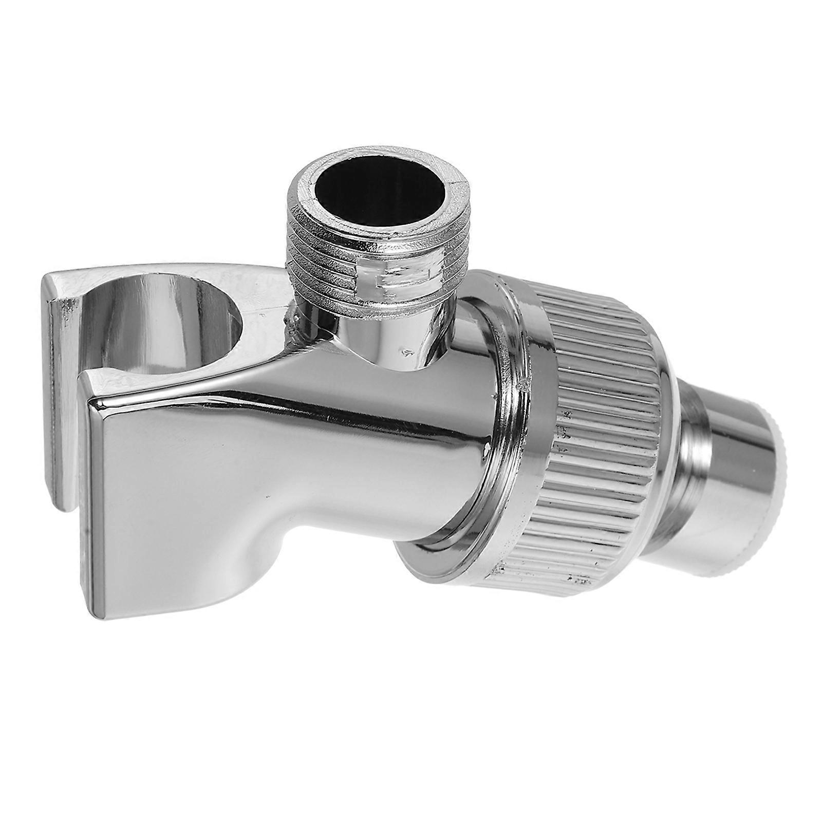 3Pcs Adjustable Shower Head Holder with Removable Silver Shower Wand Holder