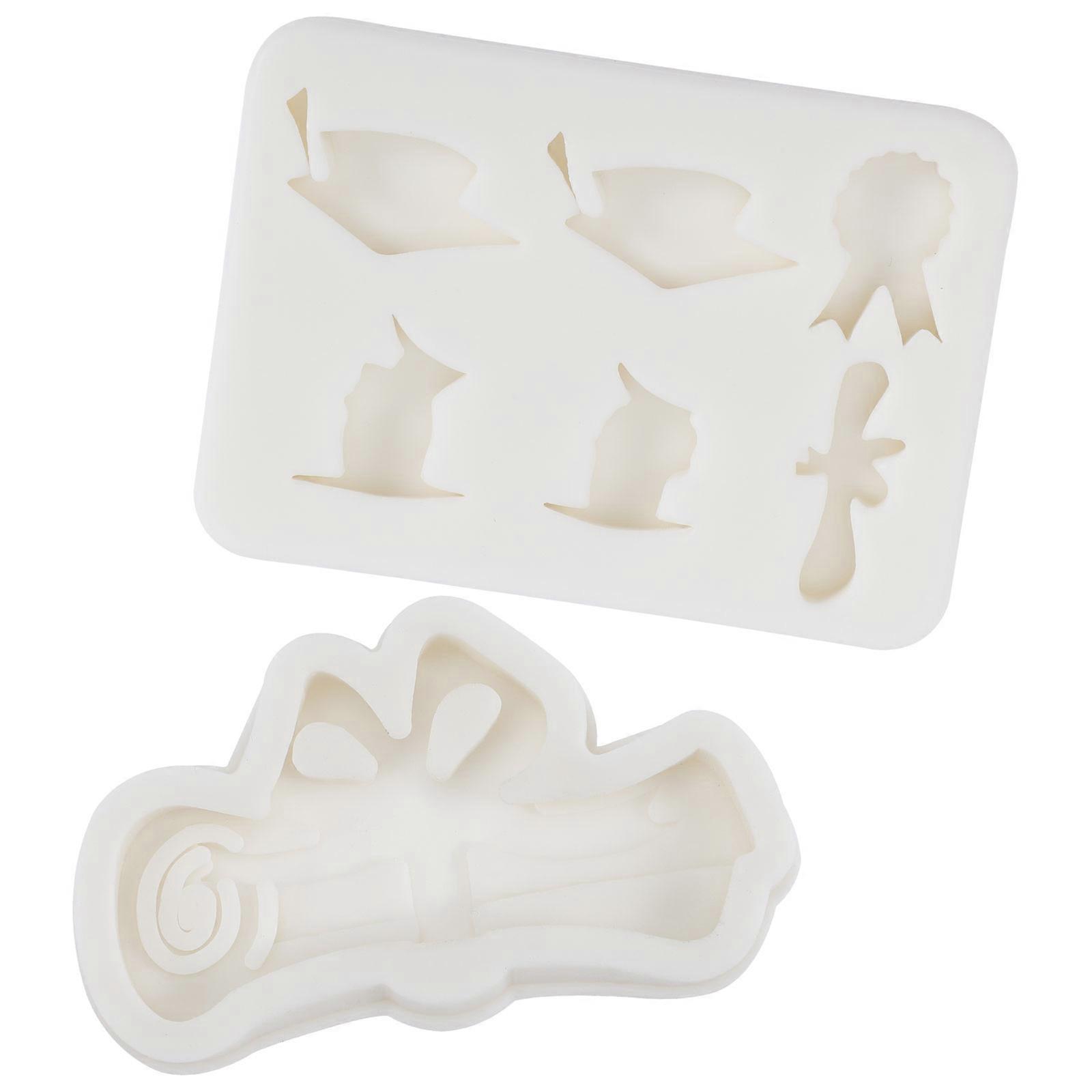 Mini Graduation Mold 8Pcs Diploma Shape Ideal For Gift Decoration Smooth Surface
