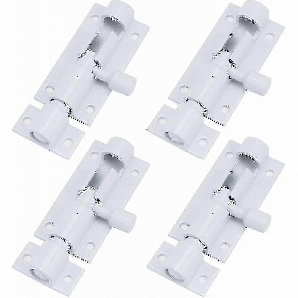 2 Inch Aluminum Slide Bolt Lock with Screws, Pack of 4 Secure Door Latch for Home Safety