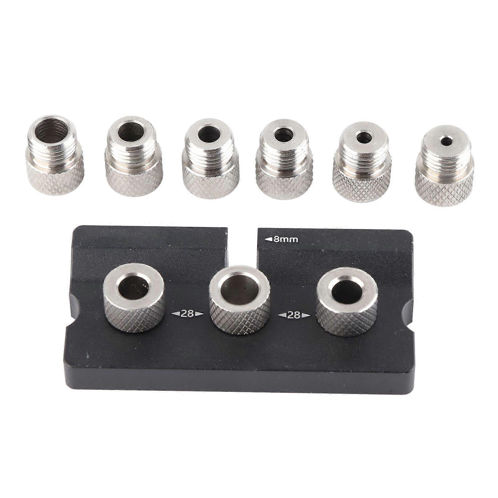 Wood Doweling Jig Drill Guide 3 in 1 Locator Hole Puncher Positioning Opener Carpentry Tools Black