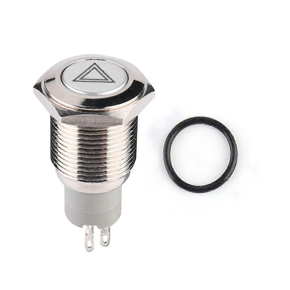 New 16mm Universal Red LED Car Emergency Hazard Warning Light Push Button On/Off Switch