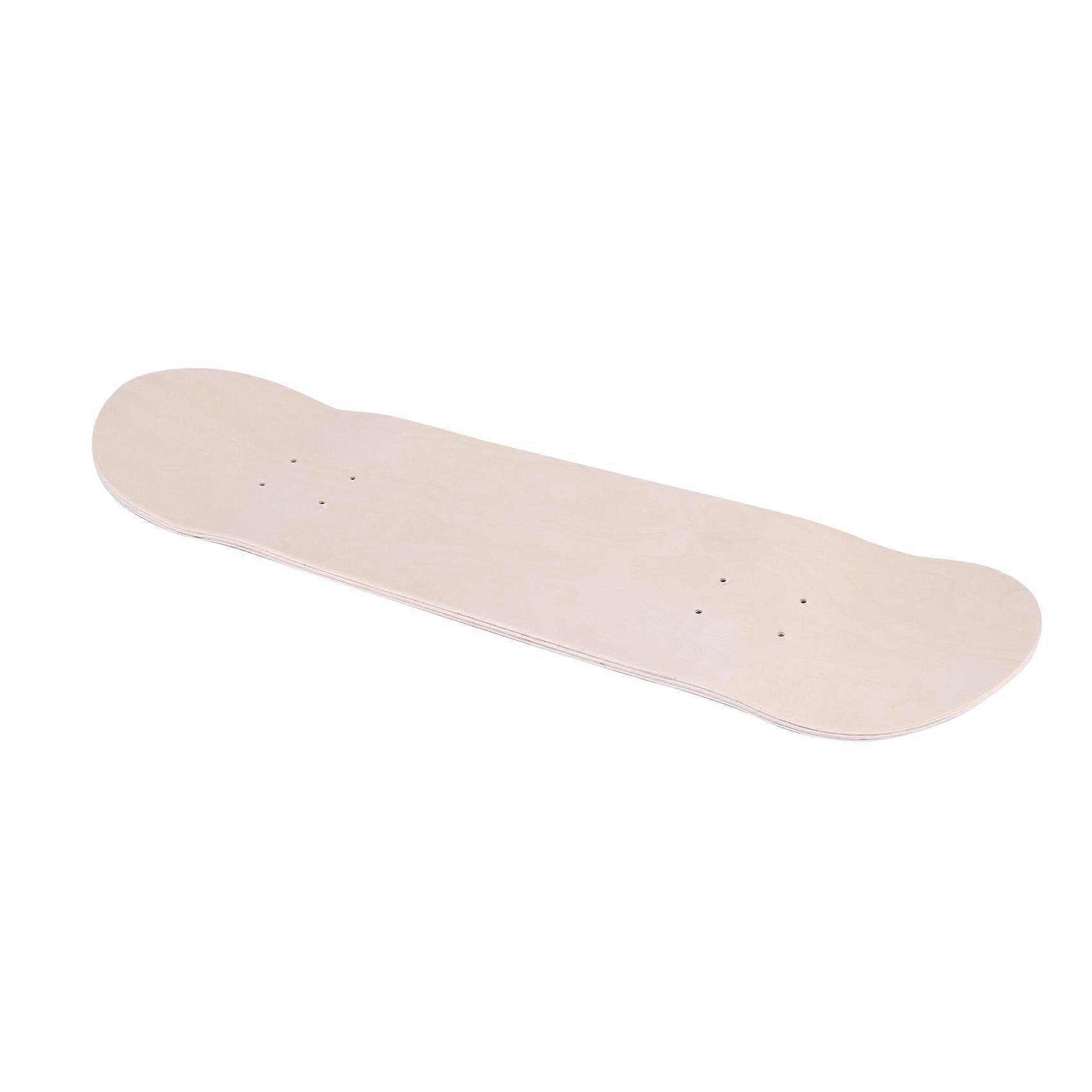 8Inch 8-Layer Maple Blank Double Concave Skateboards Natural Deck