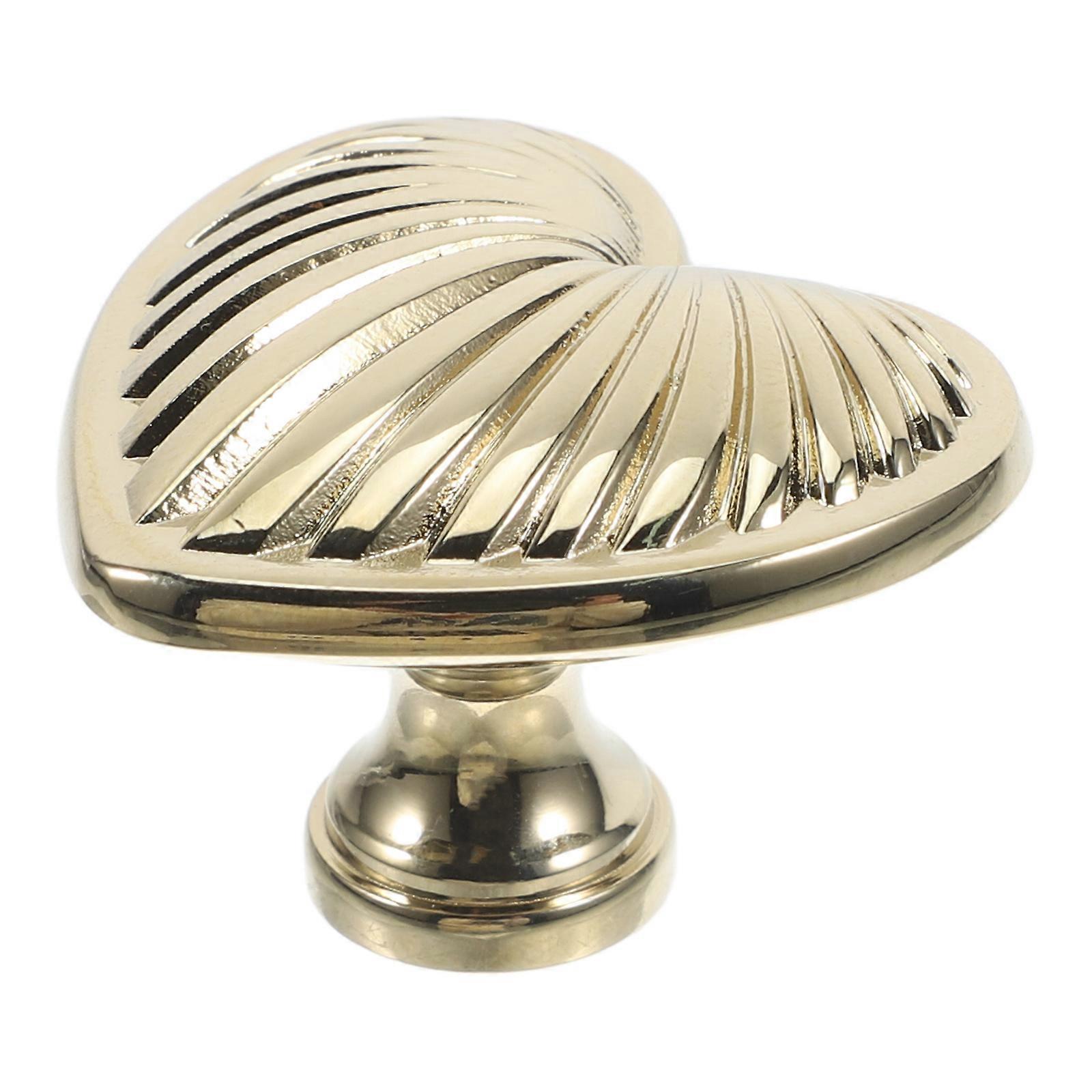 Gold Heart Shaped Brass Drawer Knobs for Dresser 3Pcs Cabinet Pulls