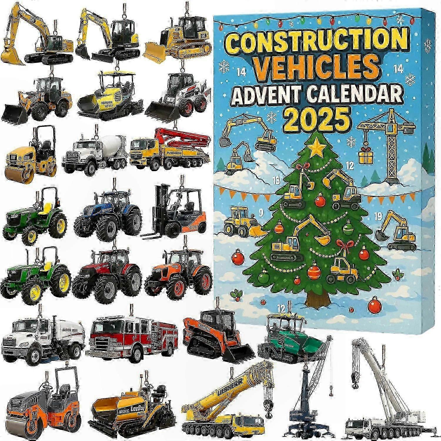 2025 Advent Calendar Featuring Construction Vehicles for Kids