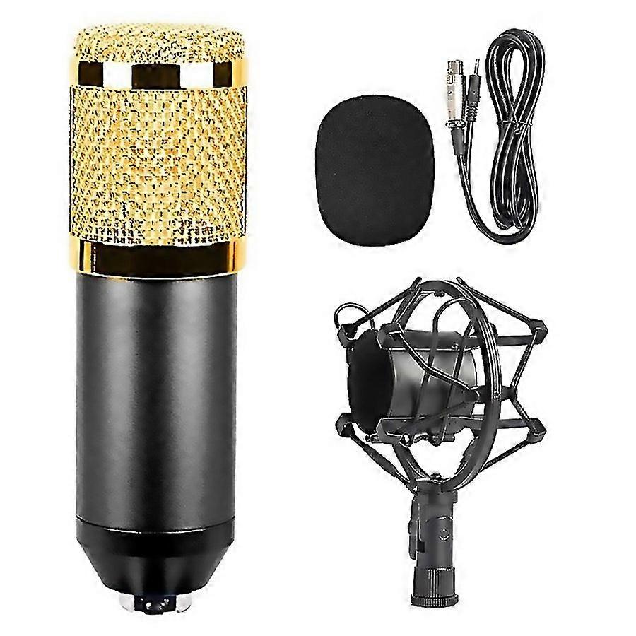 For Bm800 35mm Studio Recording Wired Condenser Sound Microphone With Shock Mount Compatible With Pc