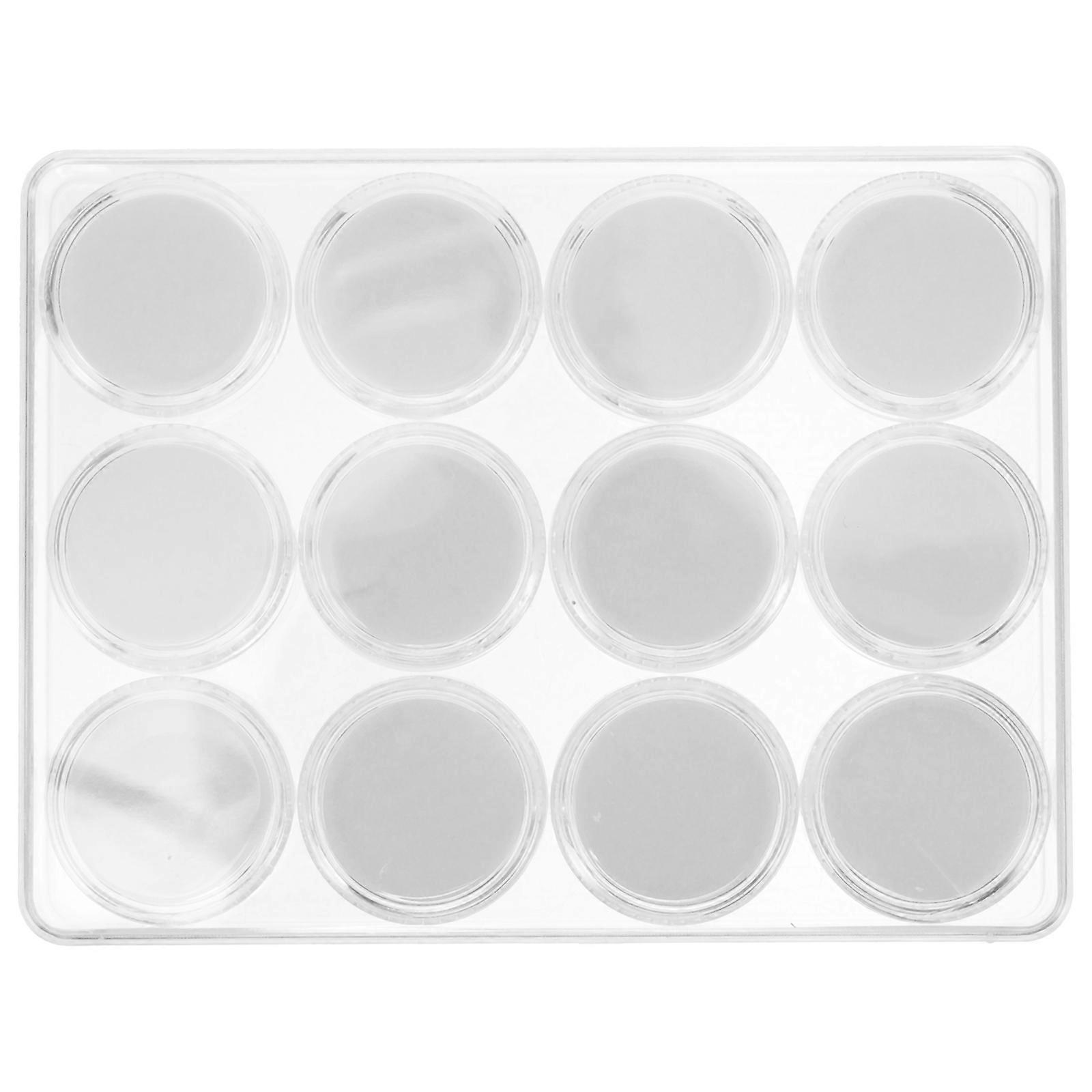 White Gemstone Display Case for Storage 3Sets Acrylic Box