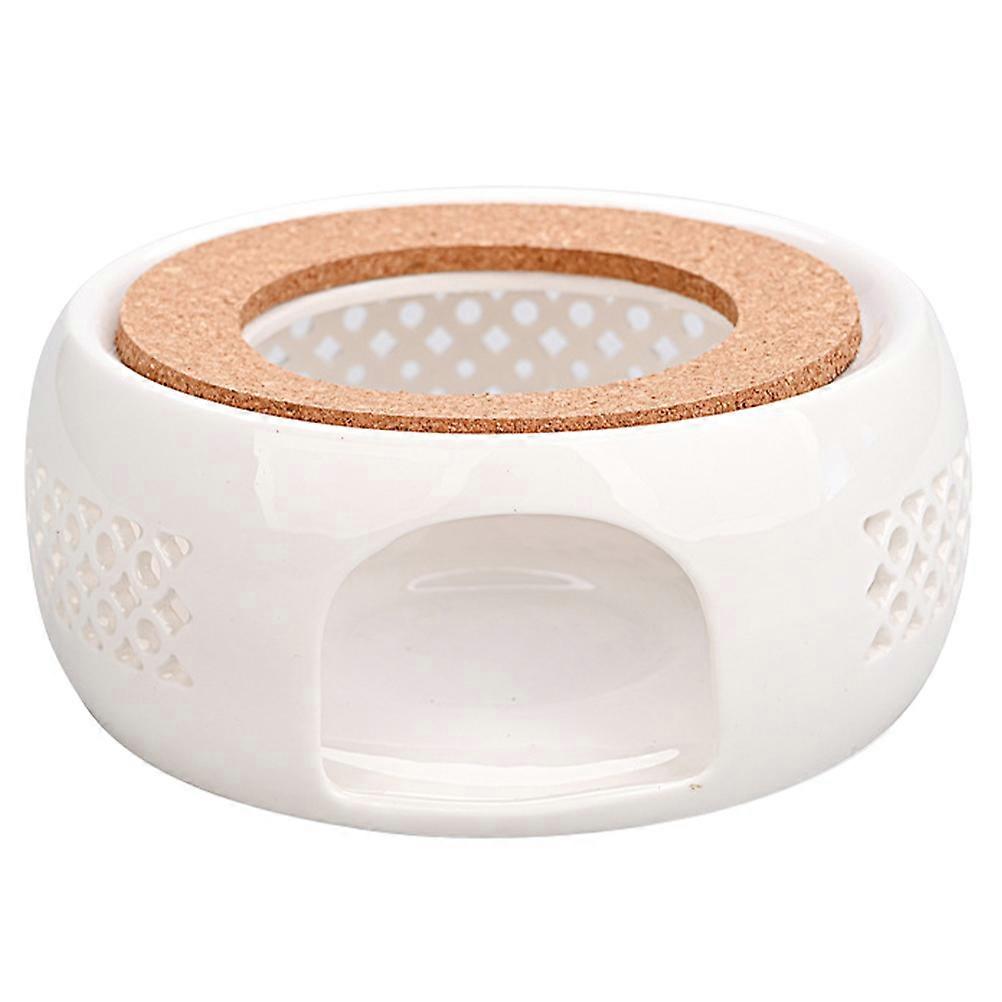 Teapot Candle Stand Ceramic Warmer for Heating Tea with 3Pcs