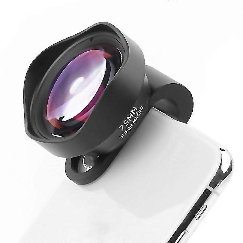 For 75mm Super Macro Mobile Phone External Lens Insect Flower Jewelry Shooting Telephoto Macro Lens