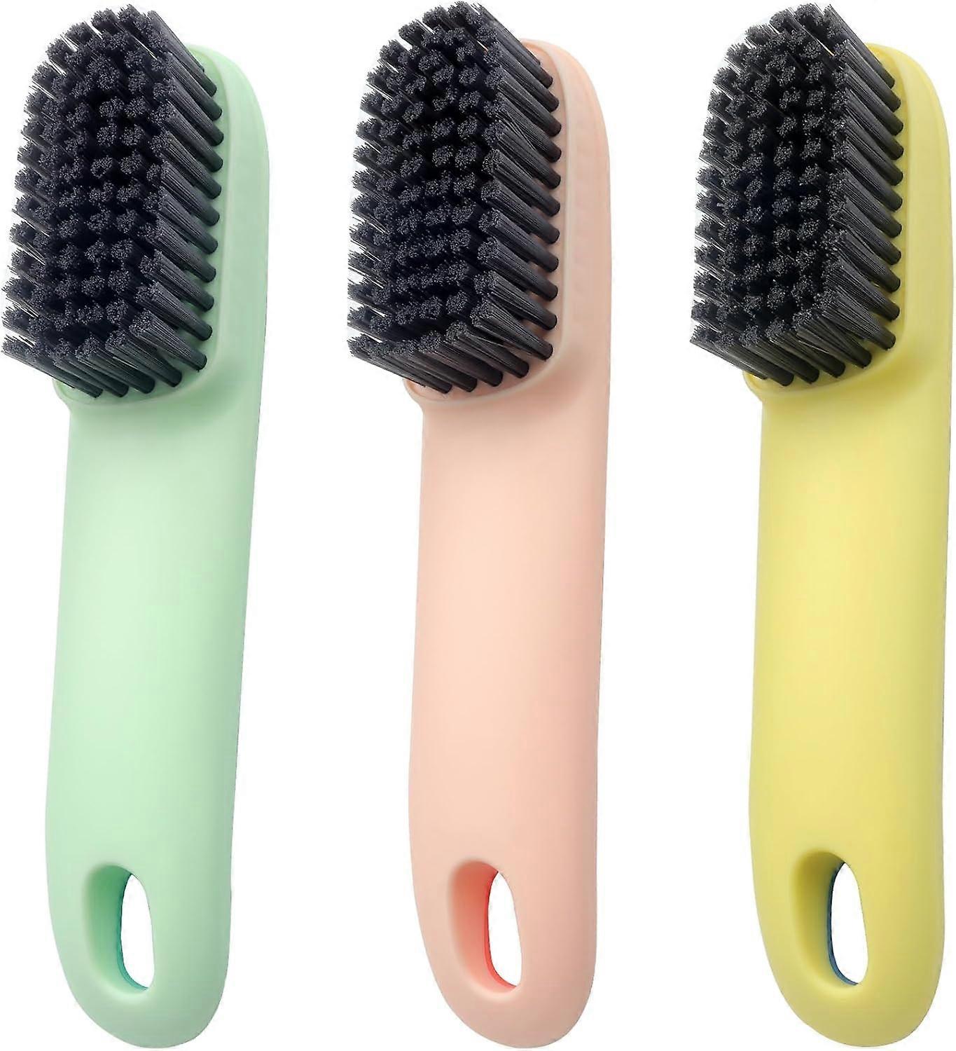 3 Pack Cleaning Brushes with Soft Bristles and Comfortable Grip