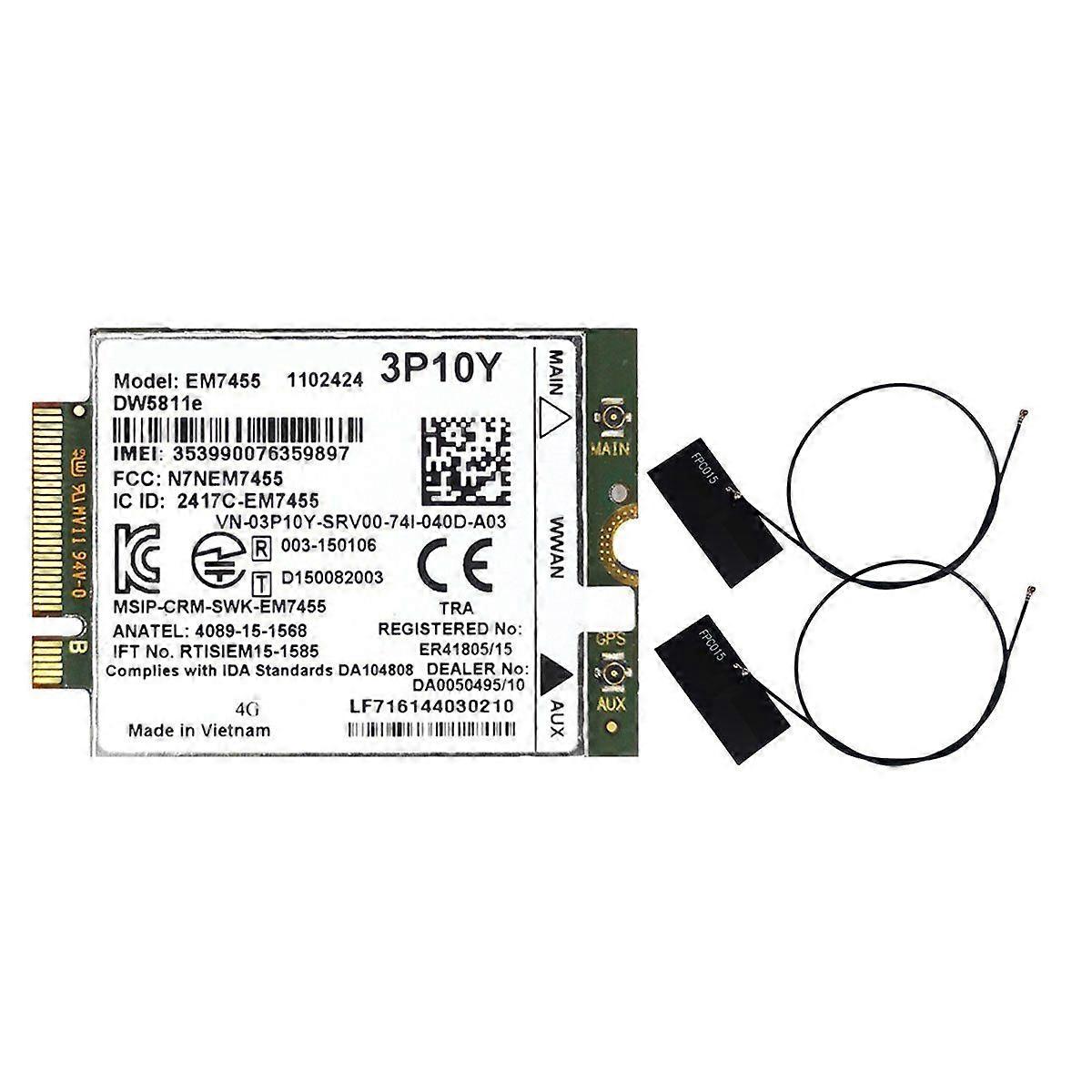 EM7455 DW5811E 4G Module+Antenna 3P10Y CAT6