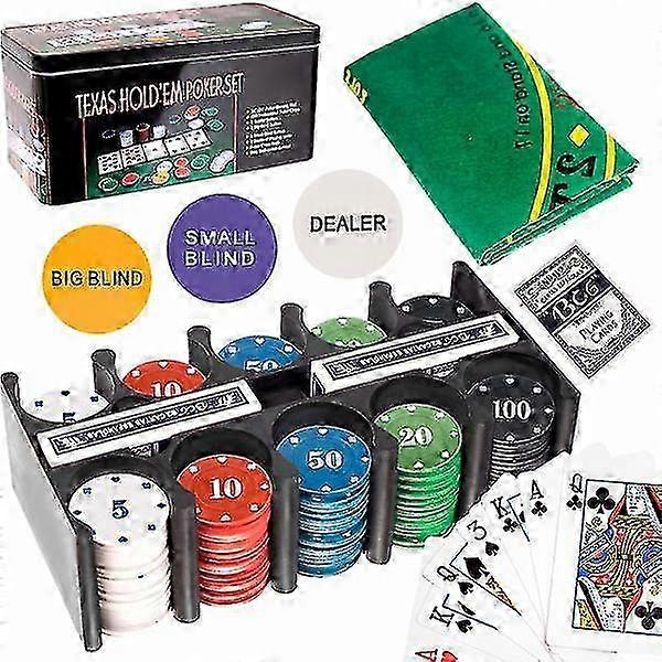 2025 Poker set - Texas Holdem multicolor