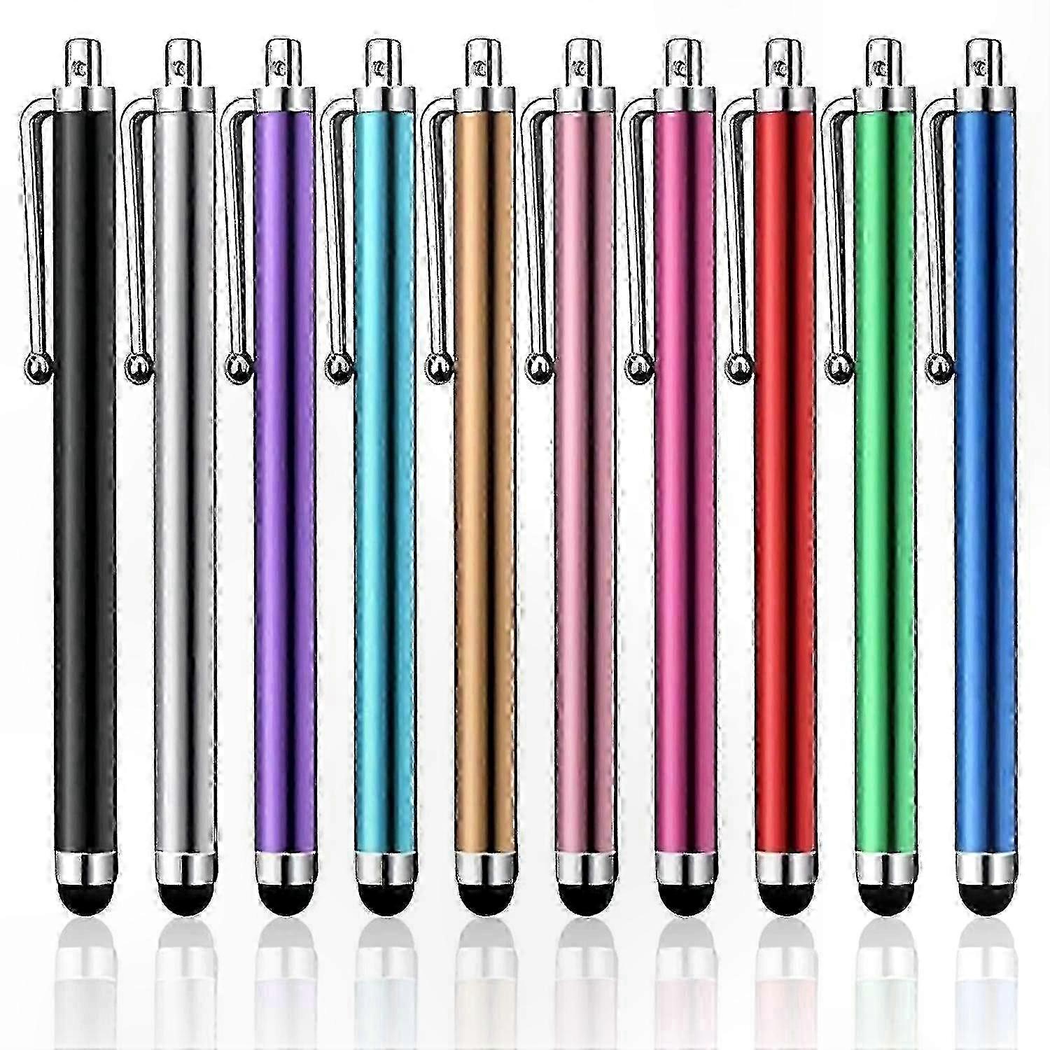 10-Pack Universal Capacitive Stylus Pen for Android/iOS, Portable Hook Design