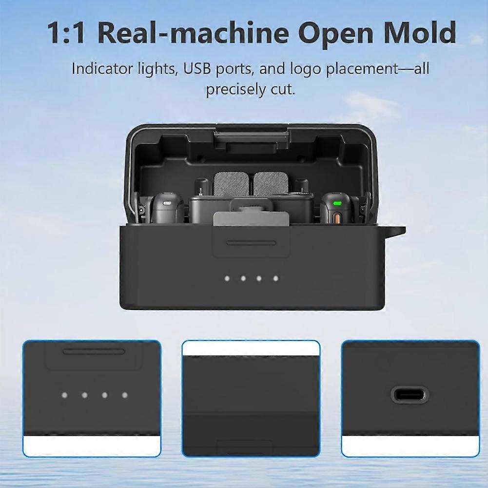 For DJI Mic 3 Microphone Charging Case Drop-Proof Shock-Absorbing Protective Case