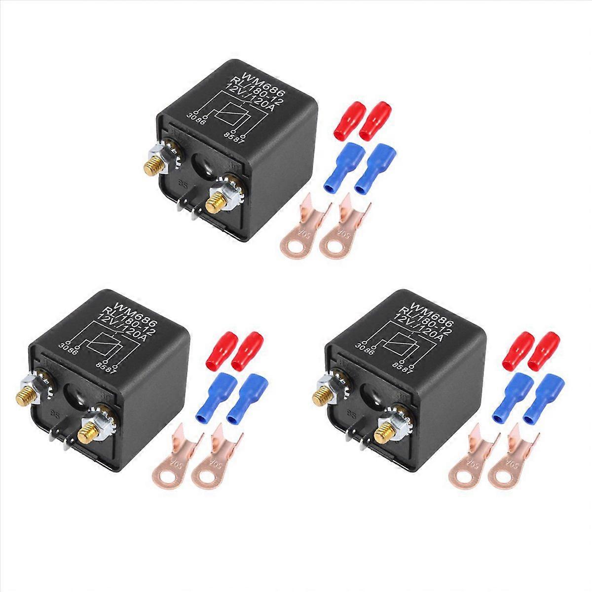 WM686 DC 12V Relay 12V / 120A Load for Car with Wiring Terminal