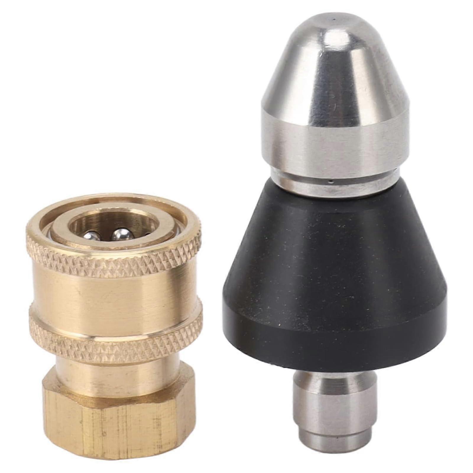Pressure Nozzle 1/4Inch Quick Connector Sewer Jetter Nozzle For Pressure Washer Front 1 Rear 6 Compatible