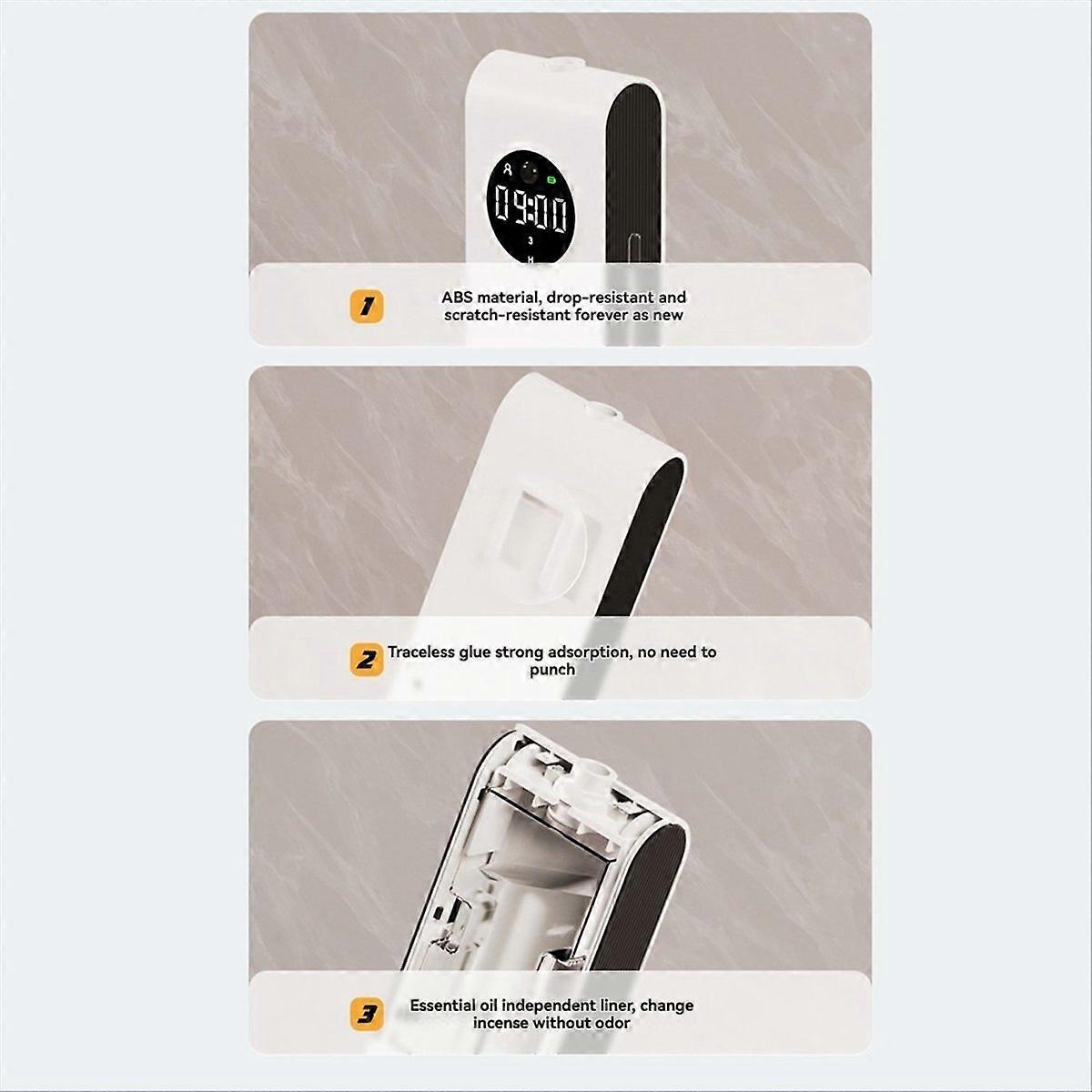 USBRechargeable Deodorant Home Fragrance with Clock Function Dual-Mode Switching Automatic Sensor Ar