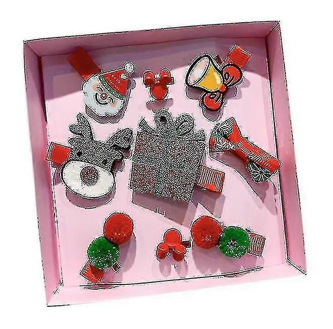Femei Fete 9-bucată Set agrafe de păr de Crăciun pentru decoratiuni de partid