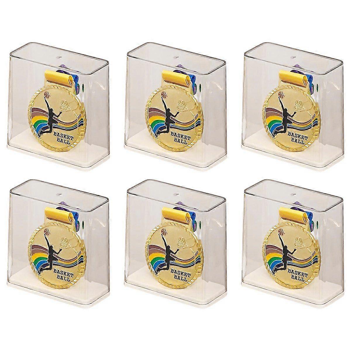 Marathon Medal Display Box Single Commemorative Medal Storage Holder Rectangular Transparent Cover