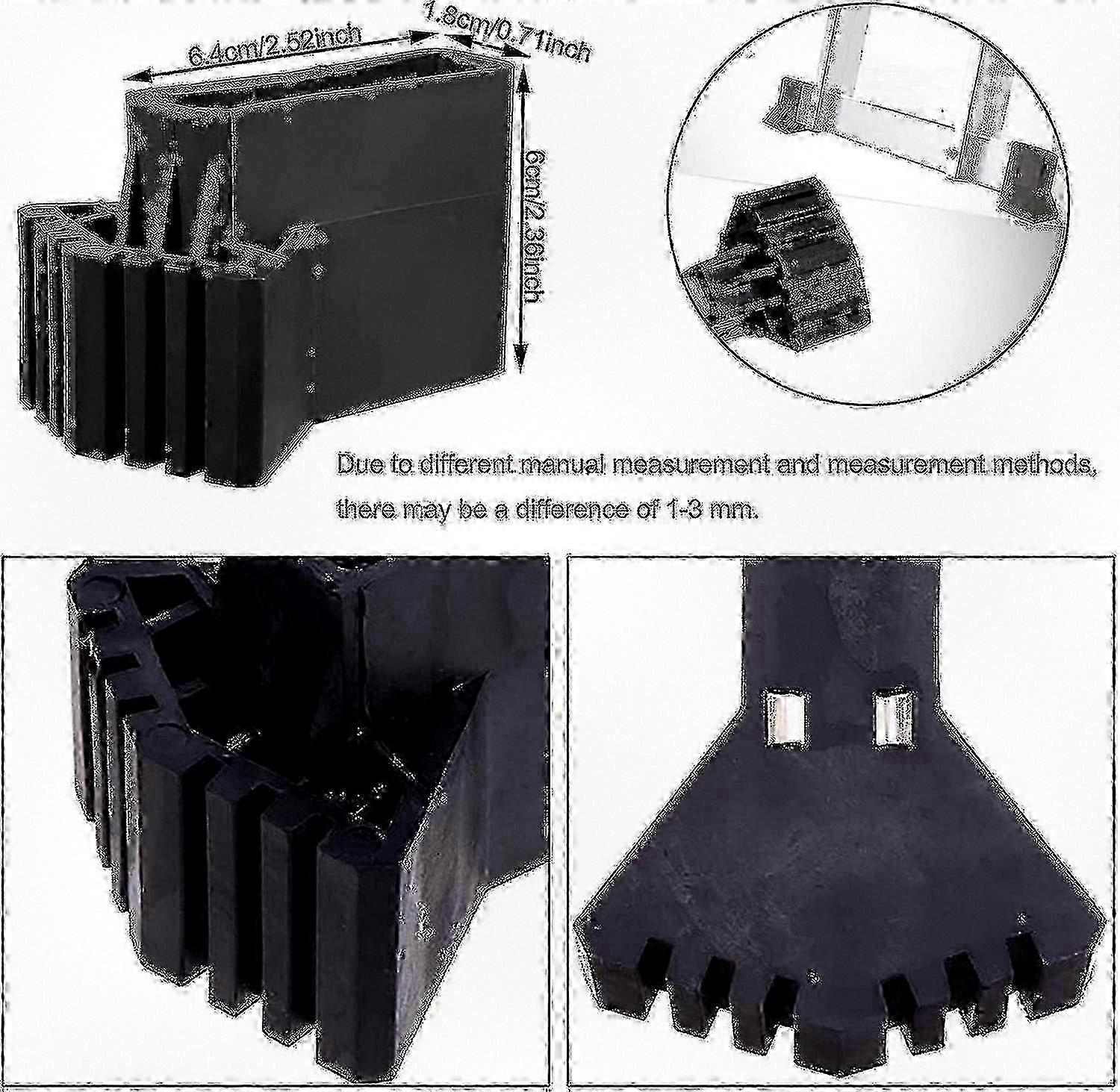 4pcs Universal Non-slip Rubber Foot Covers for Extension Ladders, Versatile Rubber Pads for Enhanced Safety and Stability