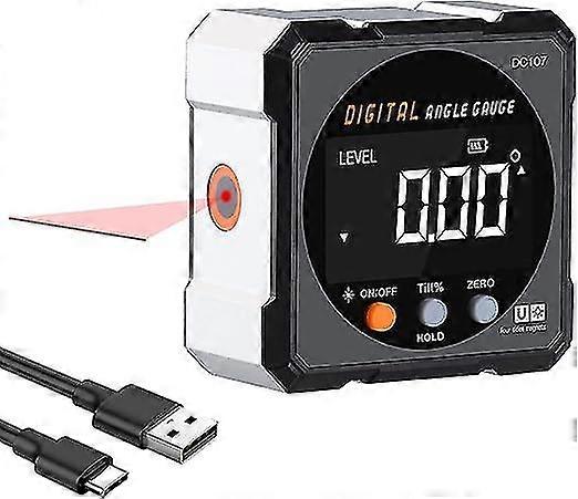 25-26 Digital Angle Finder Magnetic Angle Finder With Laser Level Line Tool For Woodworking Measuring