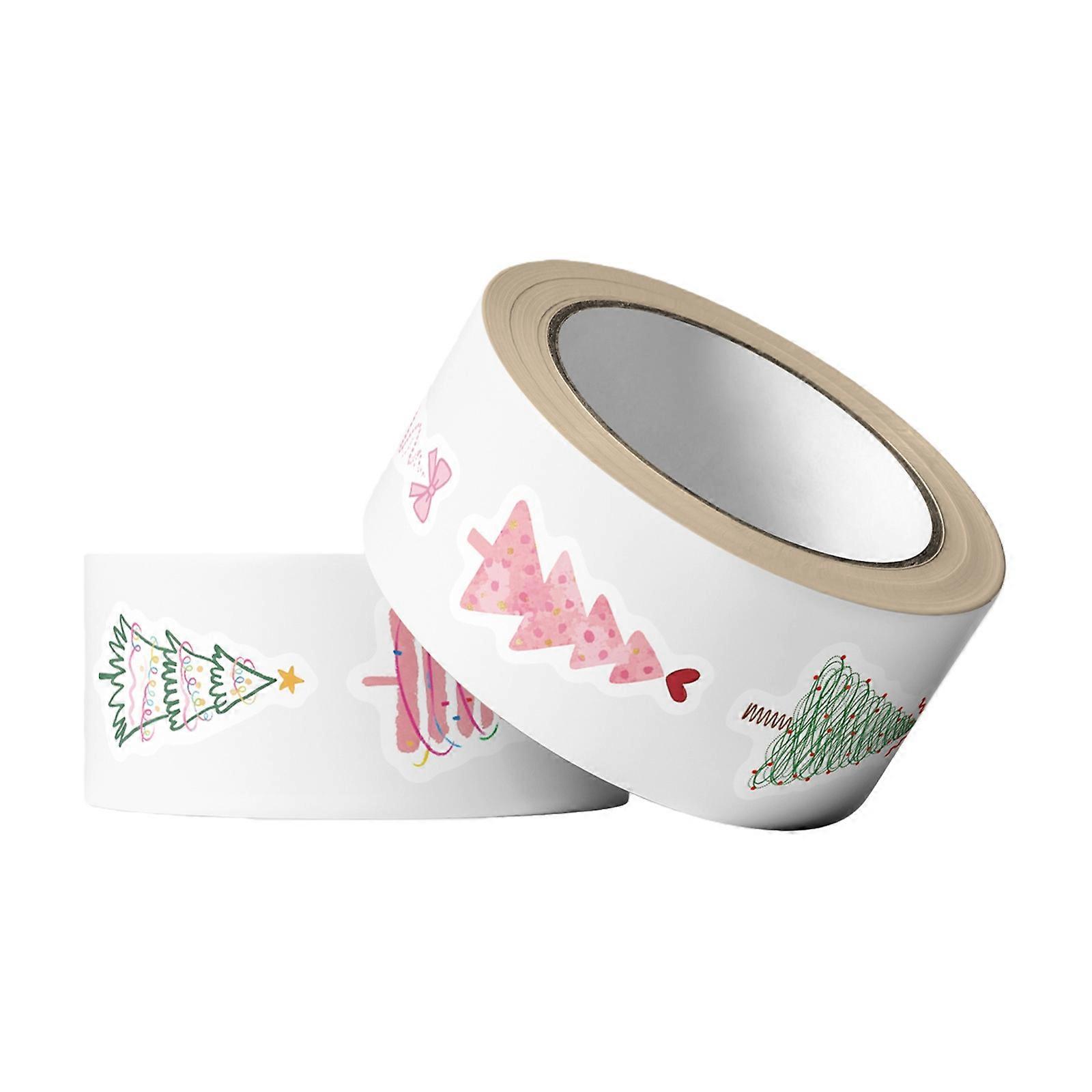 Christmas Theme Stickers Waterproof PVC Tree Designs for Electronic Devices Decoration Creative DIY Projects Multicolor