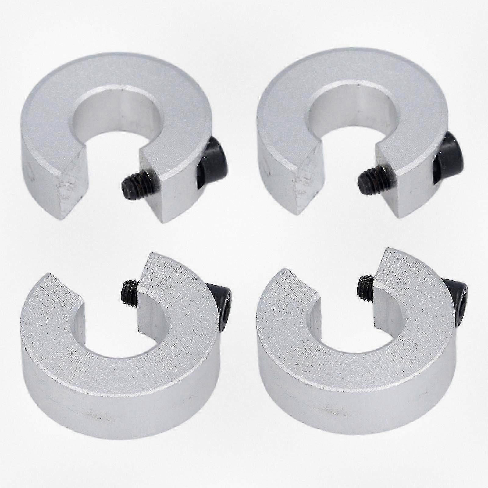 Lot de 4 colliers d'arrêt pour rail linéaire en alliage d'aluminium avec bagues de fixation de limite d'arbre à serrage - Compatibles avec des diamètres intérieurs de 16 mm et extérieurs de 35 mm
