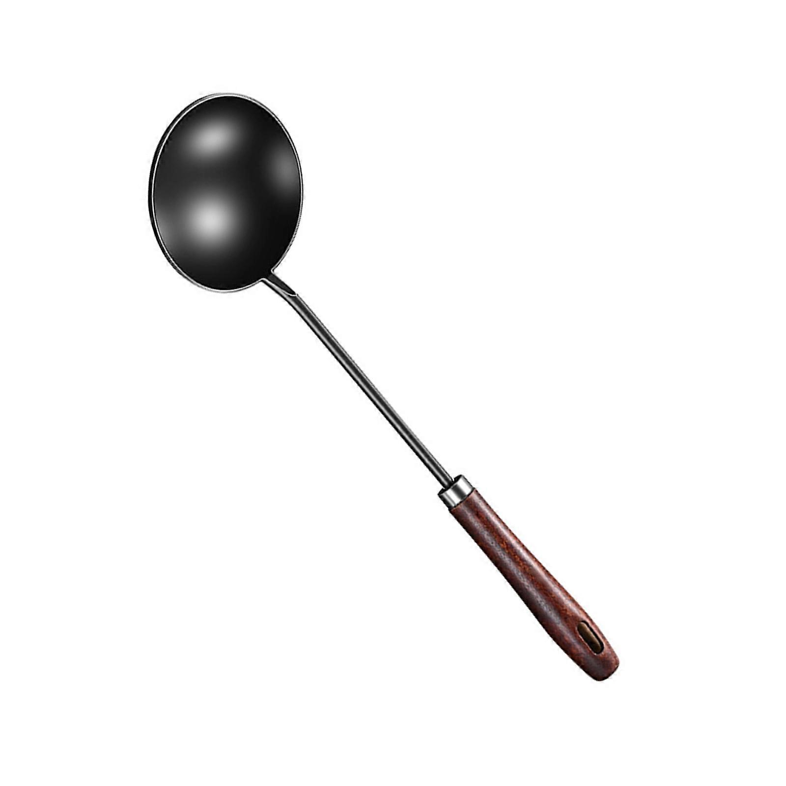 Convenient Long Handle Iron Spoon Practical Eggs Dumplings Frying Spatula Metal Oil Separators Spoon Cooking Utensils Multicolor