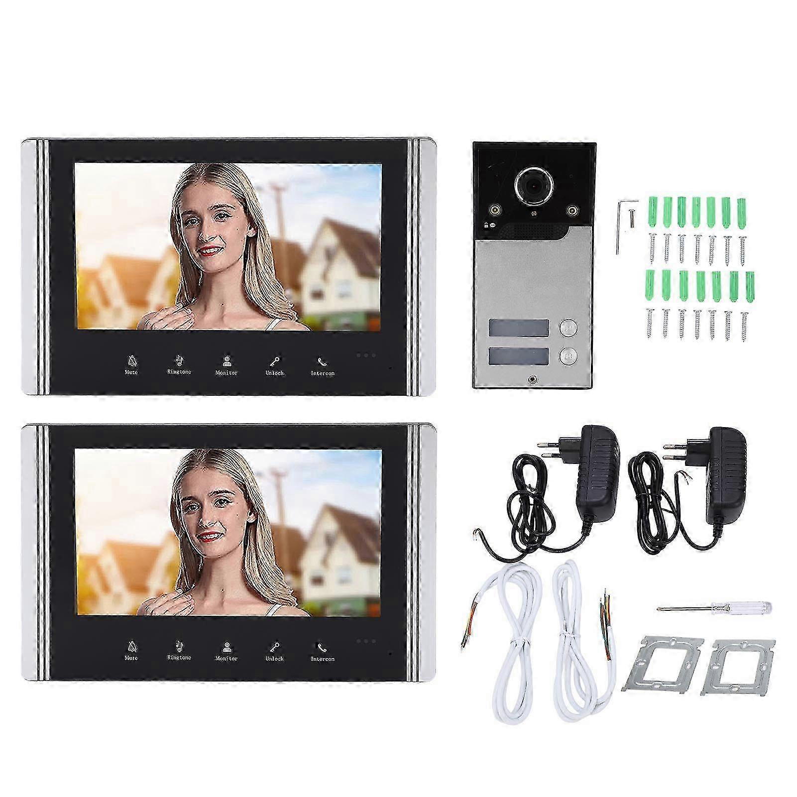 Video Doorbell Intercom System 7in TFT LCD Screen 120 Wide Angle for Home Apartment