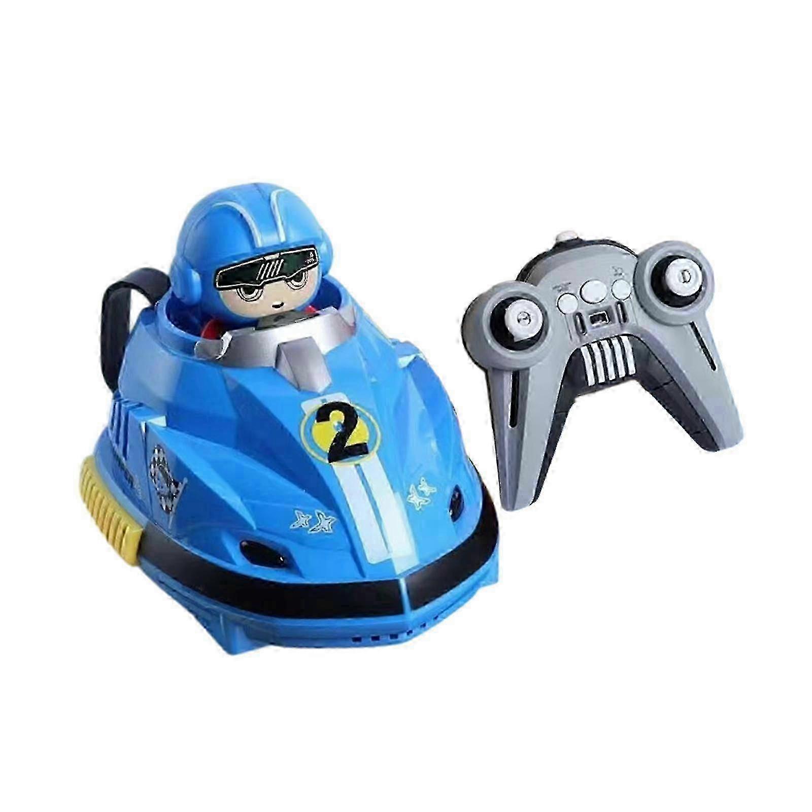 Remotes Control Bumper Car Mini RC Ejector Vehicle for Children Holiday Gift blue