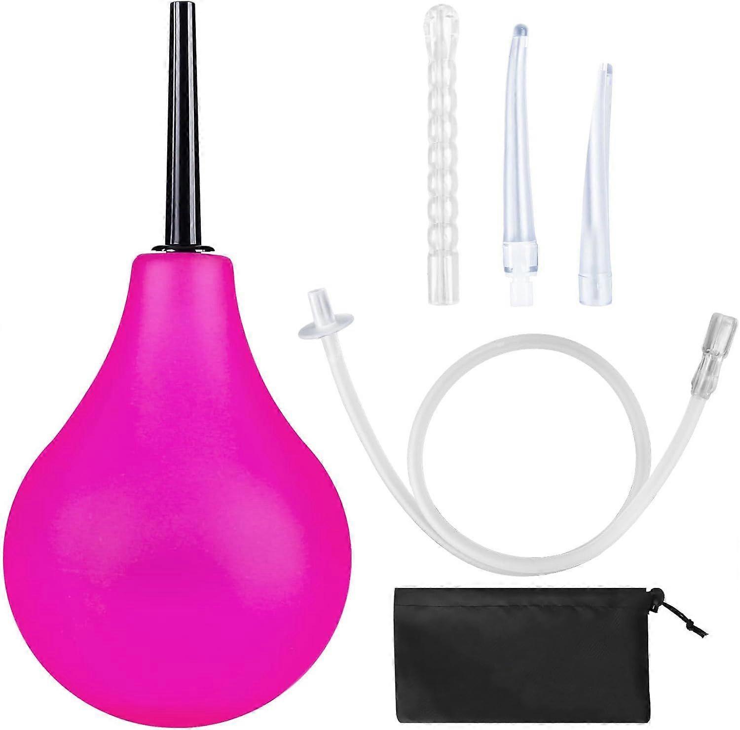 Enema Bulb 7.6oz Douche Enema Kit Includes 4 Nozzles for