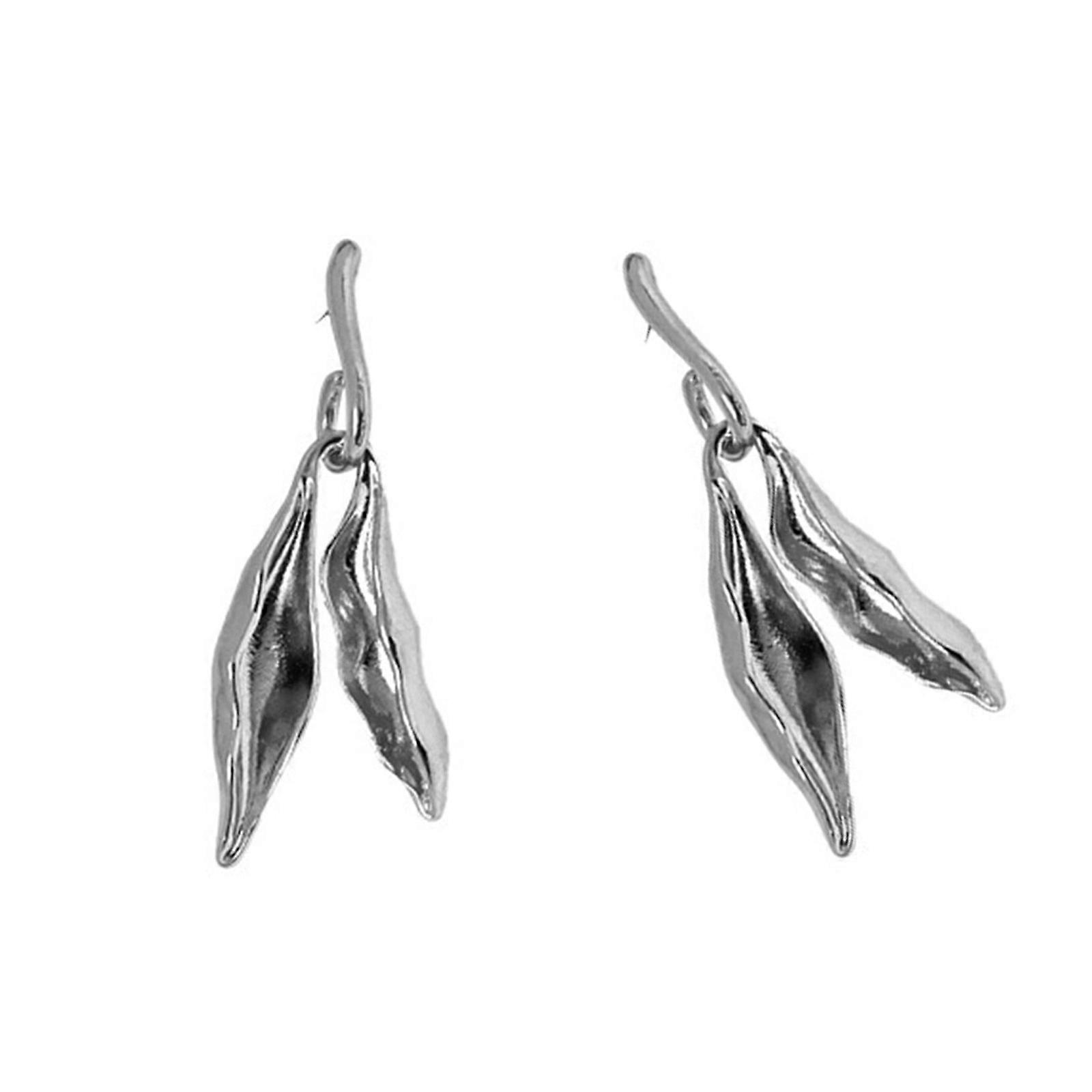 Silver Tone Alloy Tassels Earrings With Irregular Movement Portable Comfort for Formal Occasions  Silver