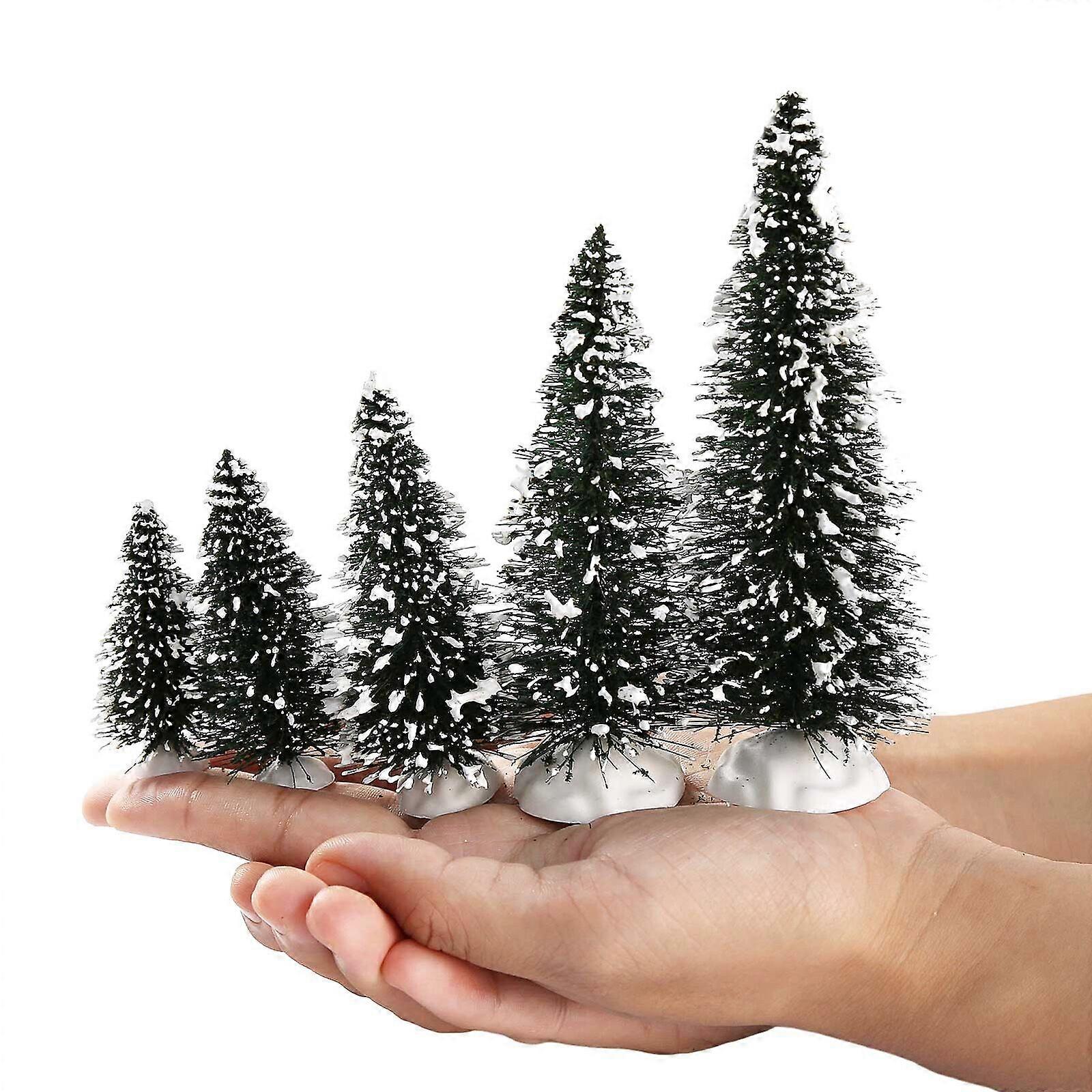 Model Snowy Pine Trees Deep Green Christmas Pines for O HO N Z Scale Xmas Layout