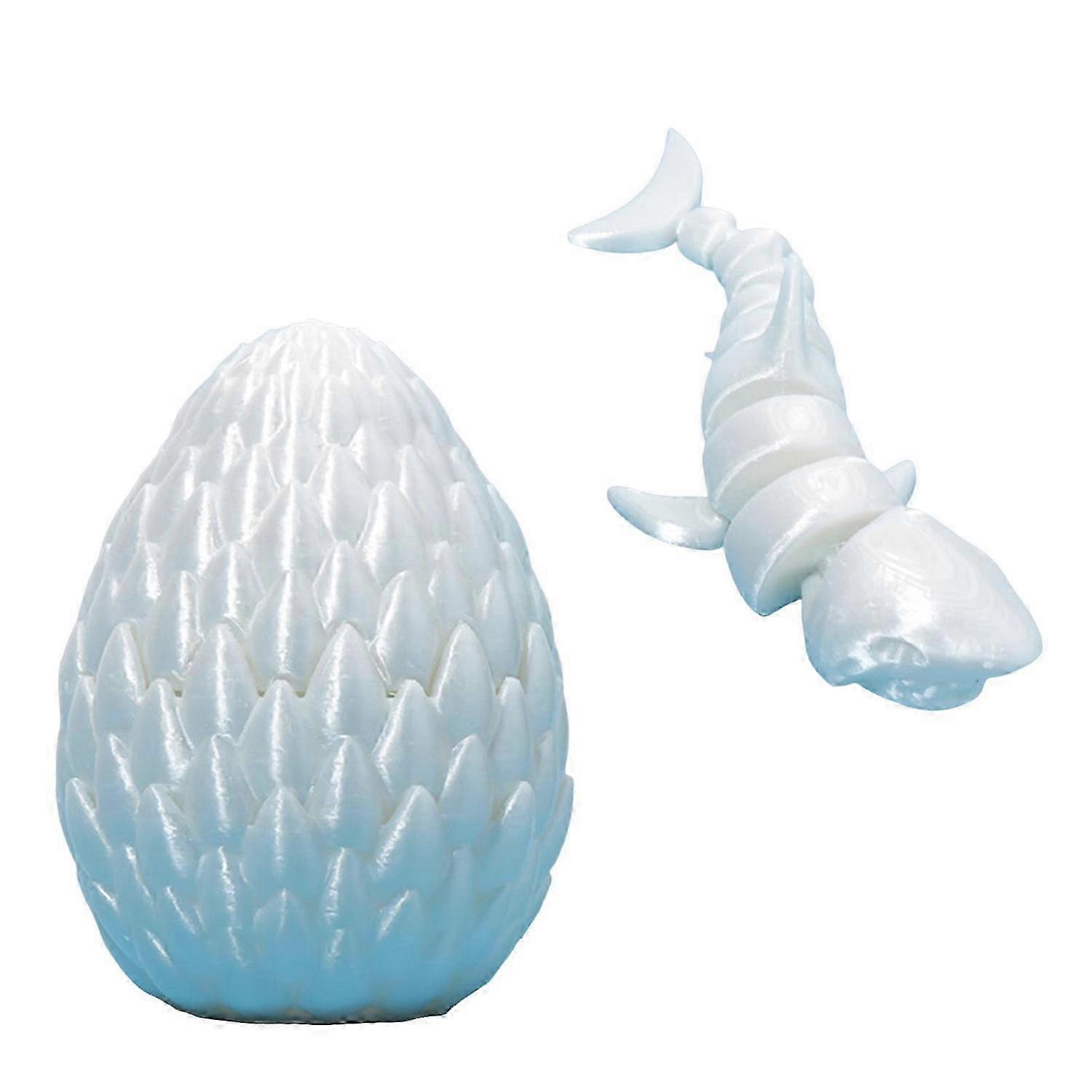 25-26 1 Set 3D Printed Shark Figurine Movable Joints Shark Fidget Toy Shark Egg with Articulated Shark