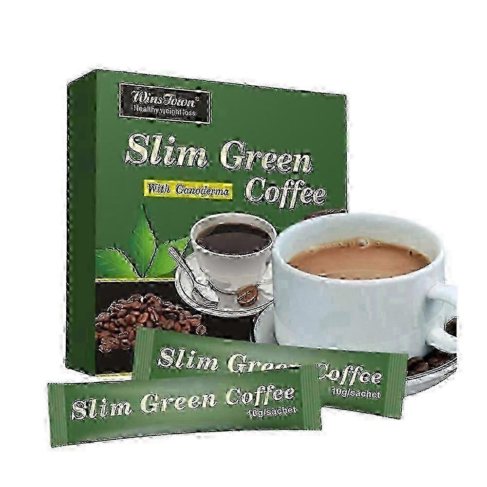 Slim Green Coffee Tea with Ganoderma for Weight Management - 18 Teabags