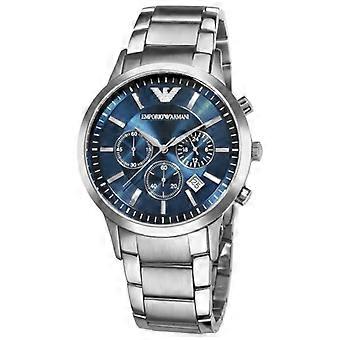 Horloge - Emporio Armani - AR2448 - Staal - Zwart - Waterdicht tot 5 ATM