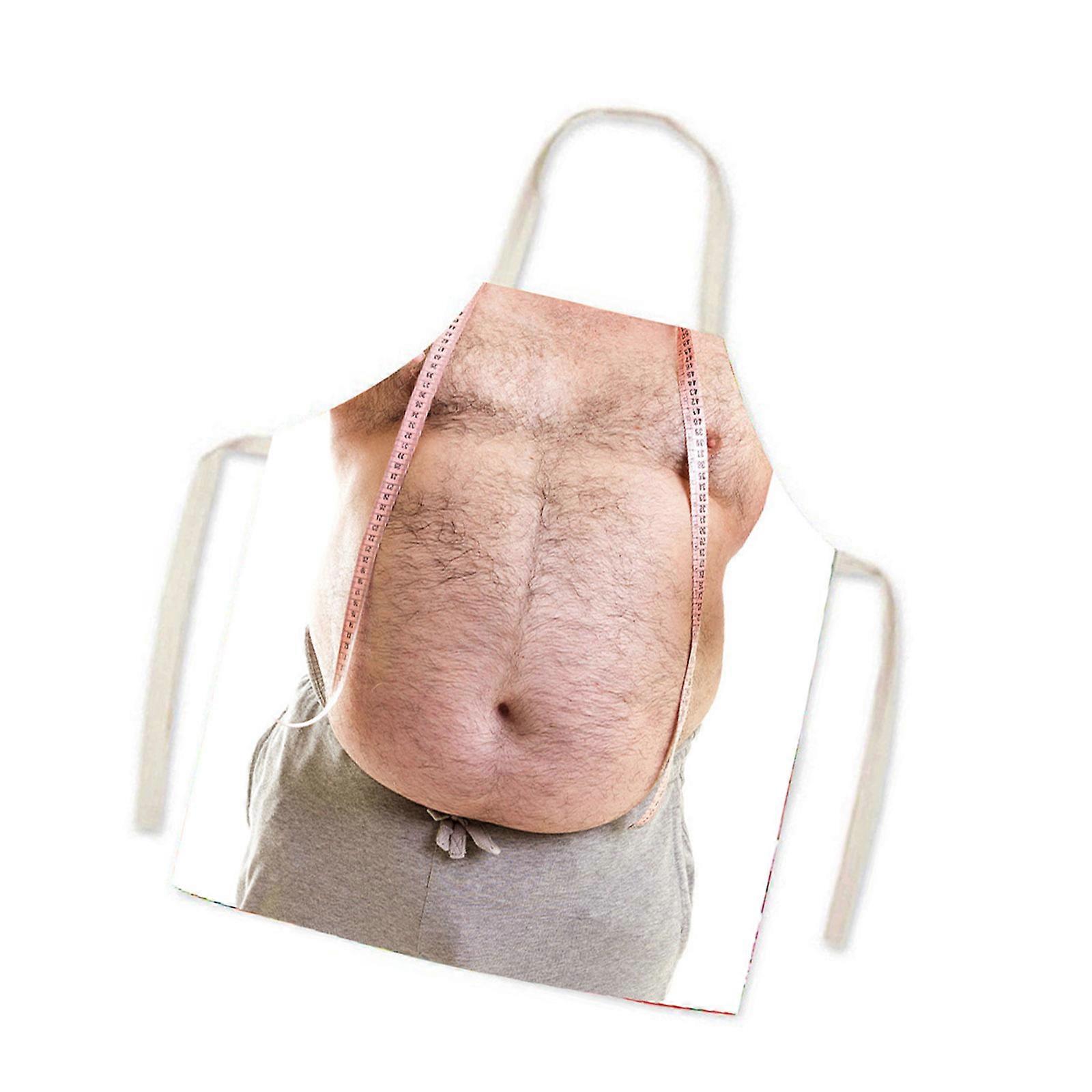 Creative 3D Print Kitchen Apron Adjustable Size Practical Linen Apron for Humorous Adults Great for Home and Party Use Multicolor