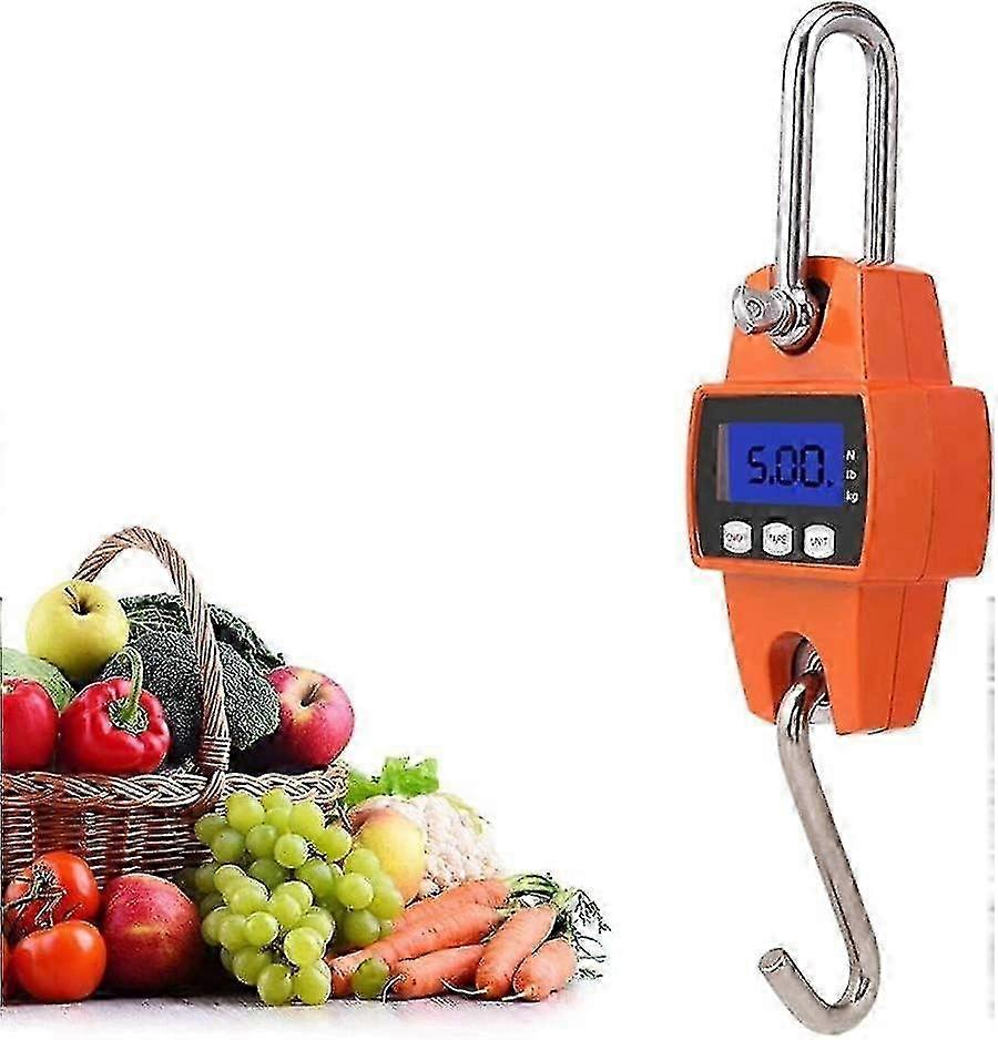 Hanging Scale - Digital Hanging Scale Luggage Hanging Scale Crane Scale With Hook (orange 300kg) p