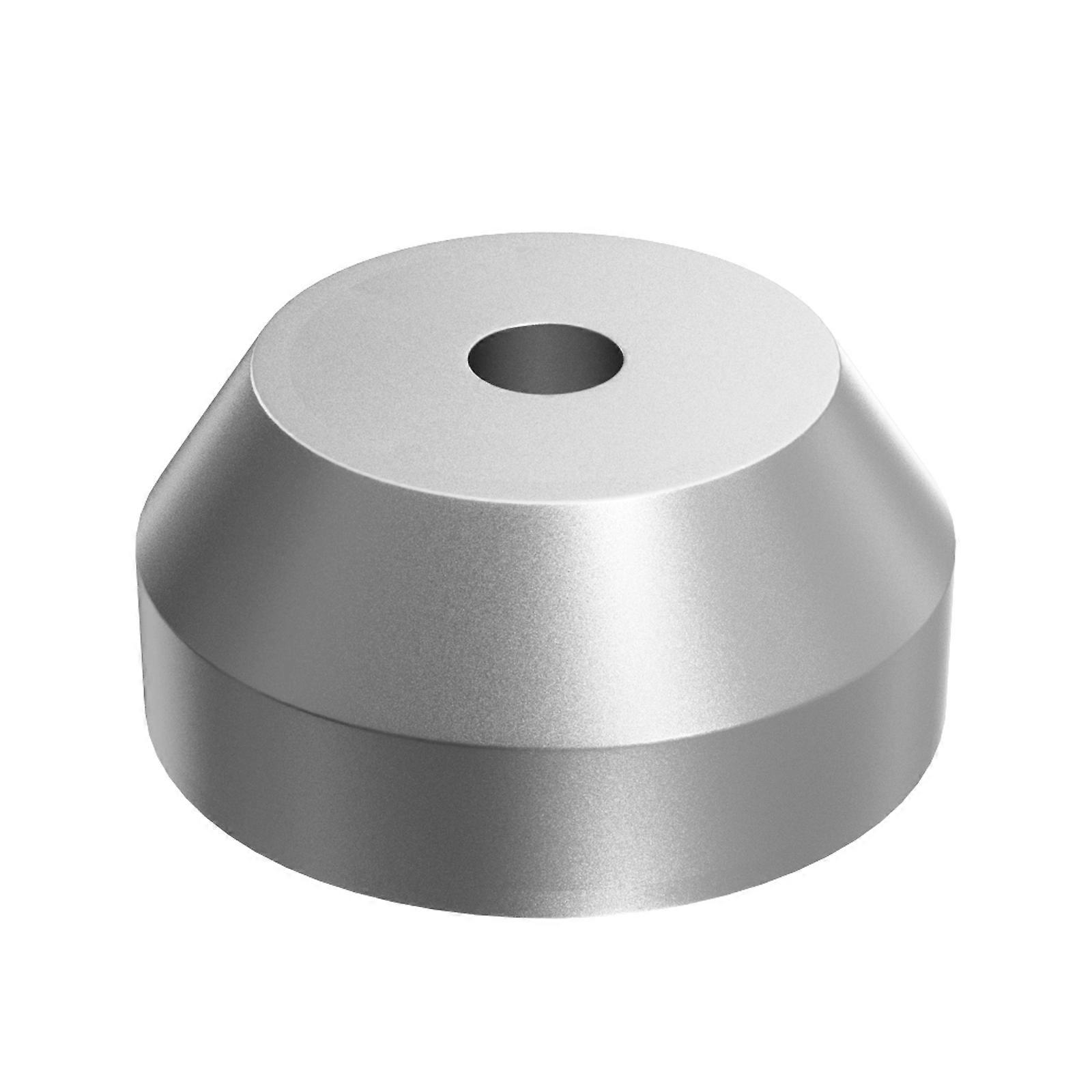 Record Domed Adapter Universal 7" 45RPM tTurntables Weigt Center Adapter Aluminum Silver/Black Clamp Mount  Silver