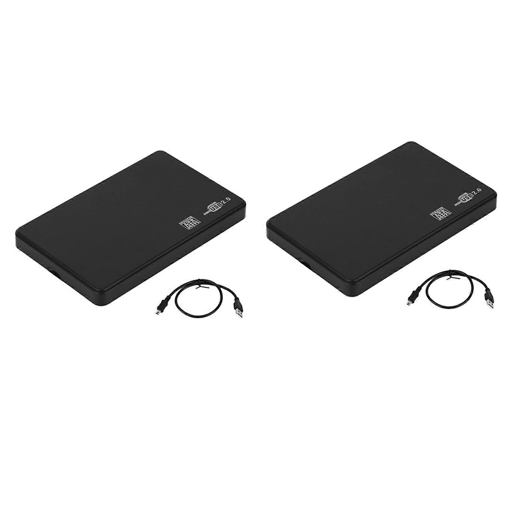 2X,2.5 Inch USB HDD Case Sata to USB 2.0 Hard Drive Disk SATA External Enclosure HDD Hard Drive Box 