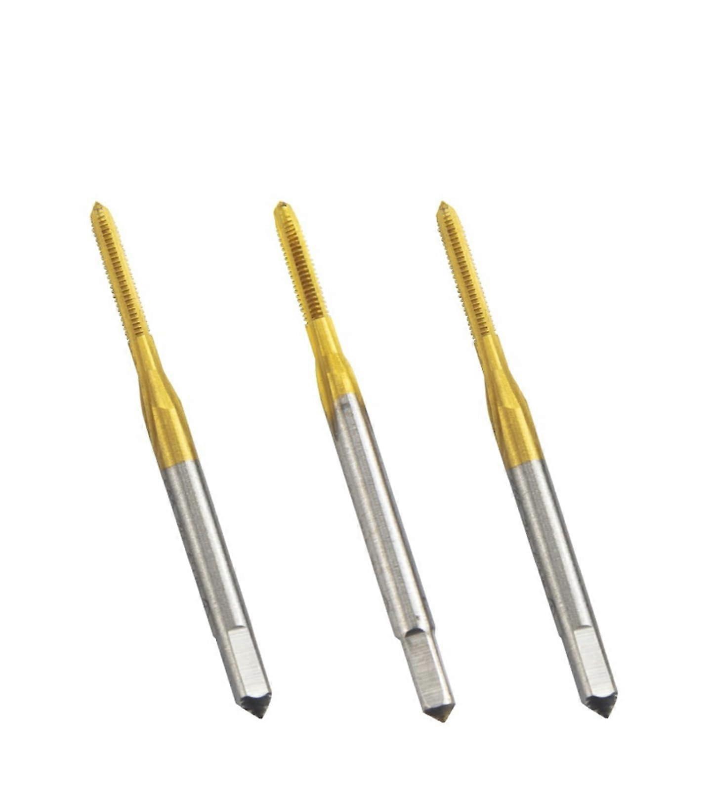 Titanium Coated Cobalt Small Machine Taps Set for Metal Thread Cutting (5pcs M1.2x0.25)