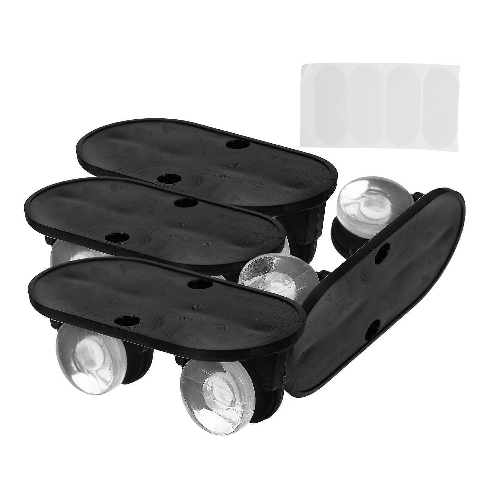 4pcs Self-Adhesive Caster Wheels For Small Appliances And Office Furniture Small Tool Cart Wheels For Under-Bed Storage Boxes Trash Cans And Diy Proje